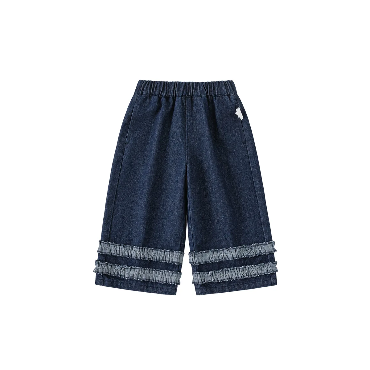 

Весенне-осенние детские джинсы для детей от 1 до 10 лет, лоскутные кружевные джинсовые брюки для девочек, прямые брюки, корейская одежда для малышей, детская одежда, новинка