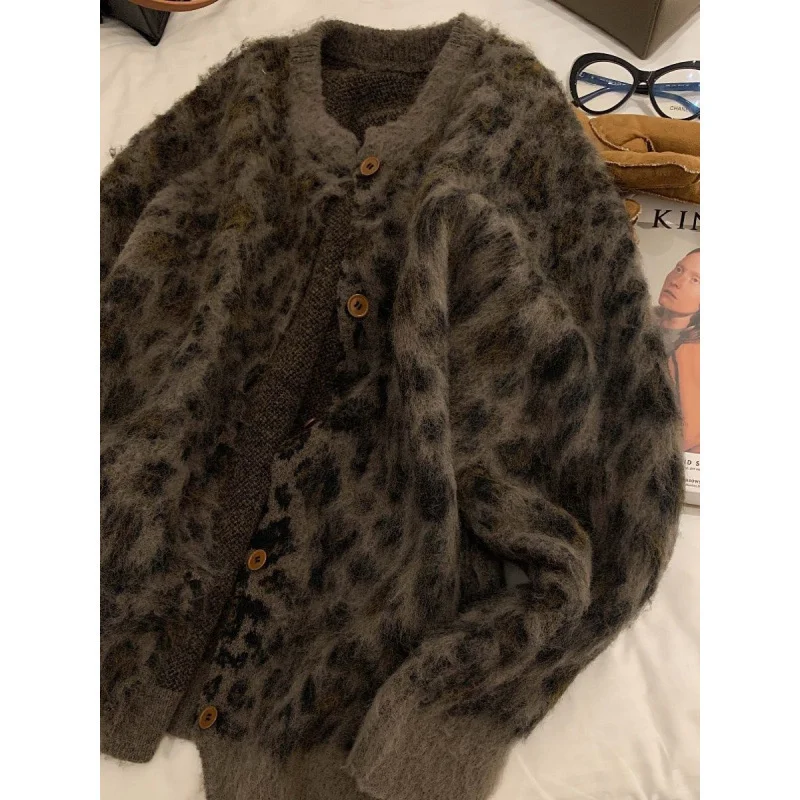 

Женские кардиганы средней длины, весенние, винтажные, с полувысоким воротником, премиум-класса, с сетчатыми вставками, персикового цвета, в стиле Y2K, с эффектом многослойности и стразами