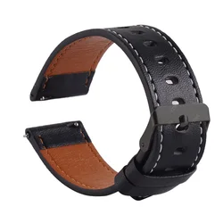 22mm 20mm Genuine Leather Bracelet For Samsung Galaxy Watch 3 41mm 45mm Strap Watchband For Gear S3 S2 Classic Sport Wristband