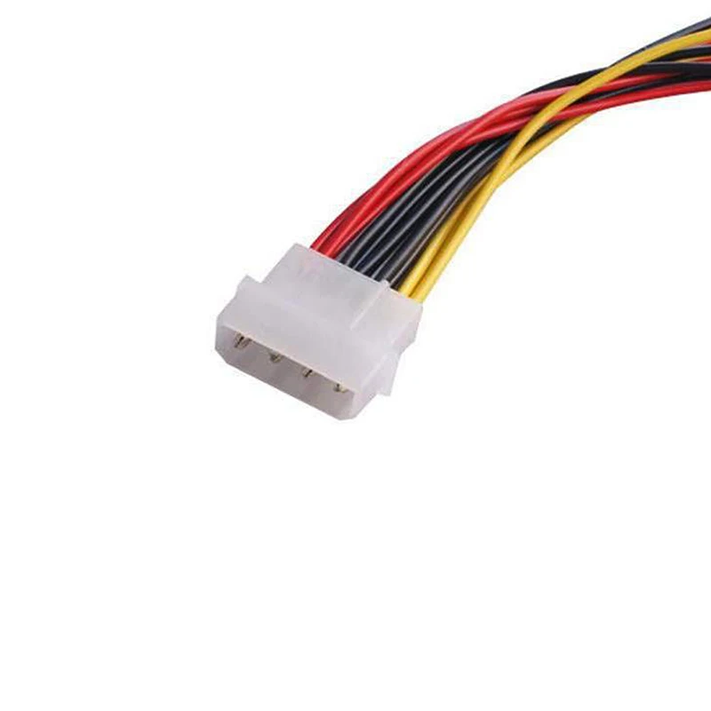 1PCS 20cm SATA Adapter Cable IDE 4Pin Male to 3 Port SATA Female Splitter Hard Drive Power Supply Cable SATA Cable