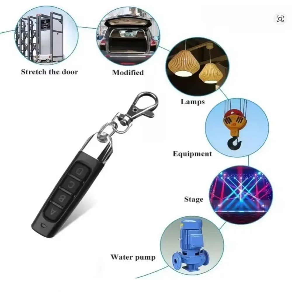 

433MHZ Copy Remote Control Auto Plastic Garage Gate Door Opener 4 Channe Code Wireless Copy Remote Controller