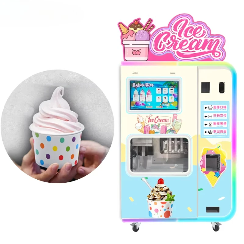 

Portable Soft Ice Cream Machine Compact Body Wear-resistant for Street Stall & Night Market