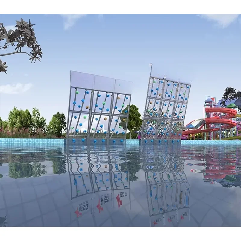 Easy Assembly Backyard Pool Climbing Wall Aquatic Water Water Climbing Walls for Indoor & Outdoor Swimming Pool Hotel School