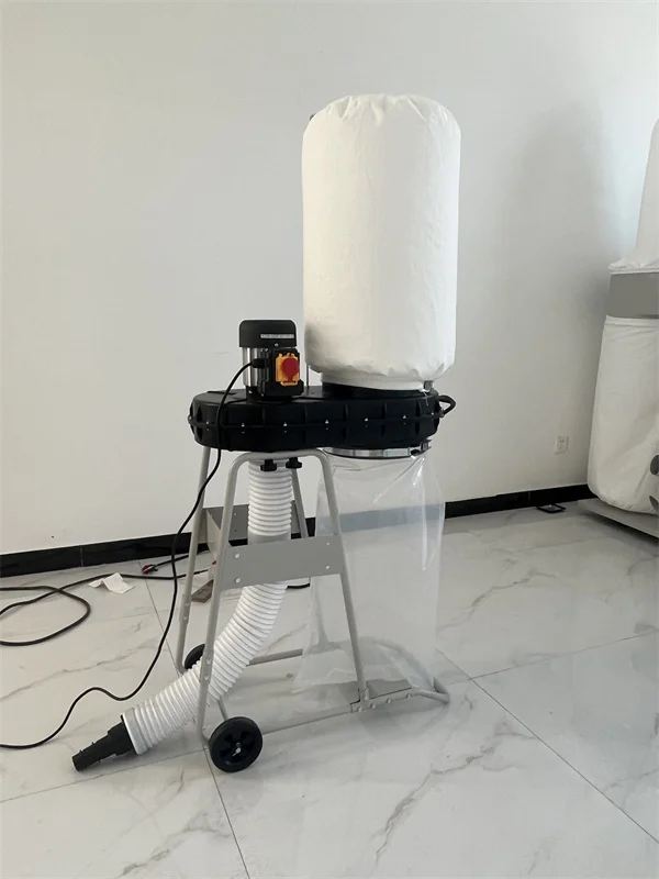 750w Industrial-Strength Bag-Mounted Dust Collector, Tailored for Woodworking Environments and Comprehensive Sawdust Control