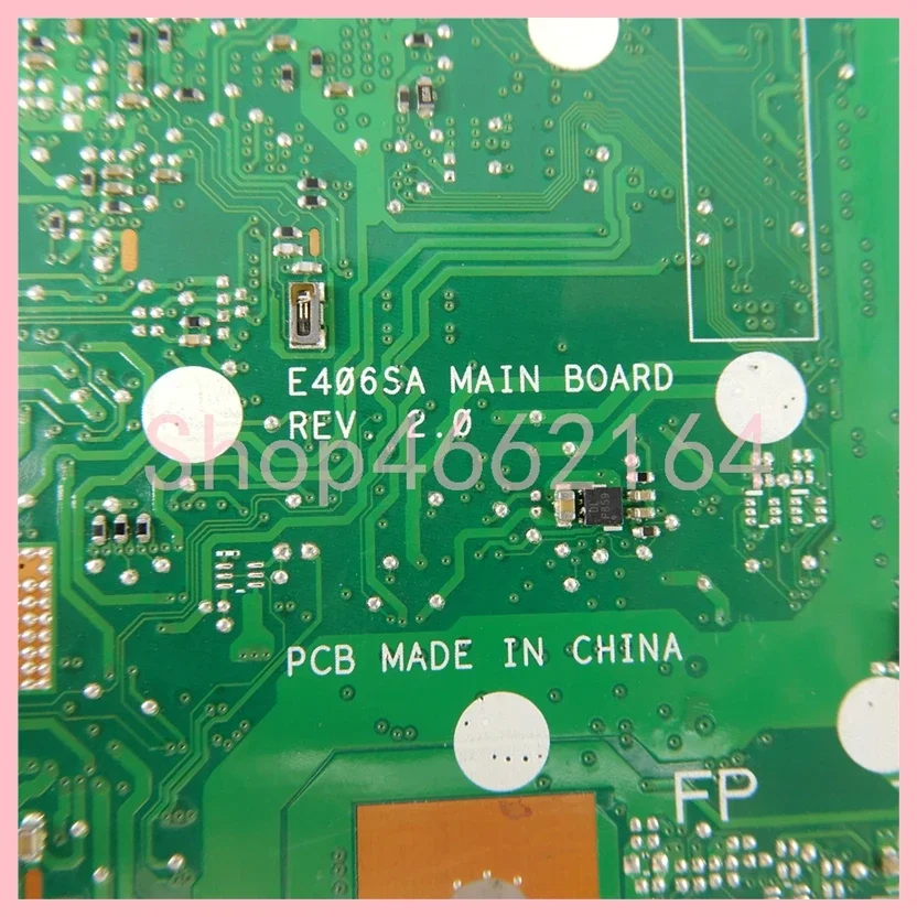 Imagem -04 - Placa-mãe do Portátil para Asus E406sa E8000 N3060 N3160 Processador Central N3710 4gb Ram 64gb Ssd 128gb E406s E406sa E406sas