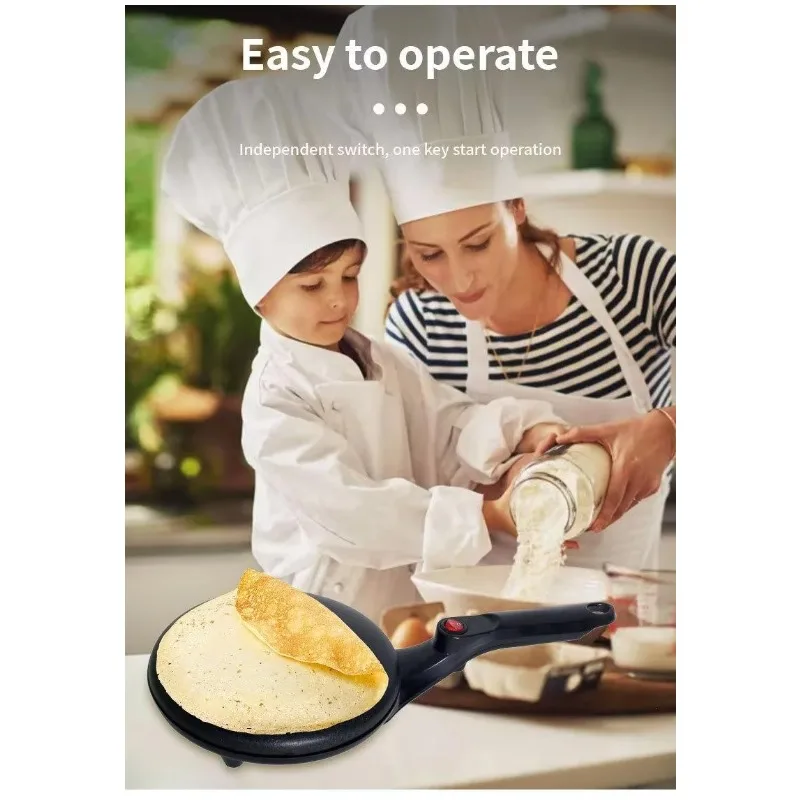 Poêle à frire antiadhésive électrique crêpière petit déjeuner machine à pizza crêpes plaque de cuisson gâteau