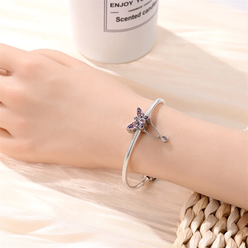 Sweet Romance 925 Silver Cloud Rainbow Unicorn Shining Dreamy Charms Beads Fit 3mm Original Bracelets DIY Fine Jewelry Making