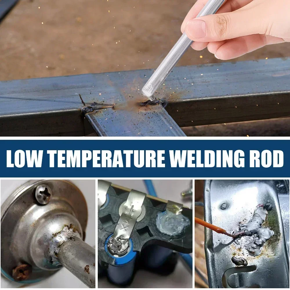 100/10Pcs Copper Aluminum Welding Rods Universal Low Temperature Welding Cored Wire Multipurpose Repair Rods For Welding Alloy