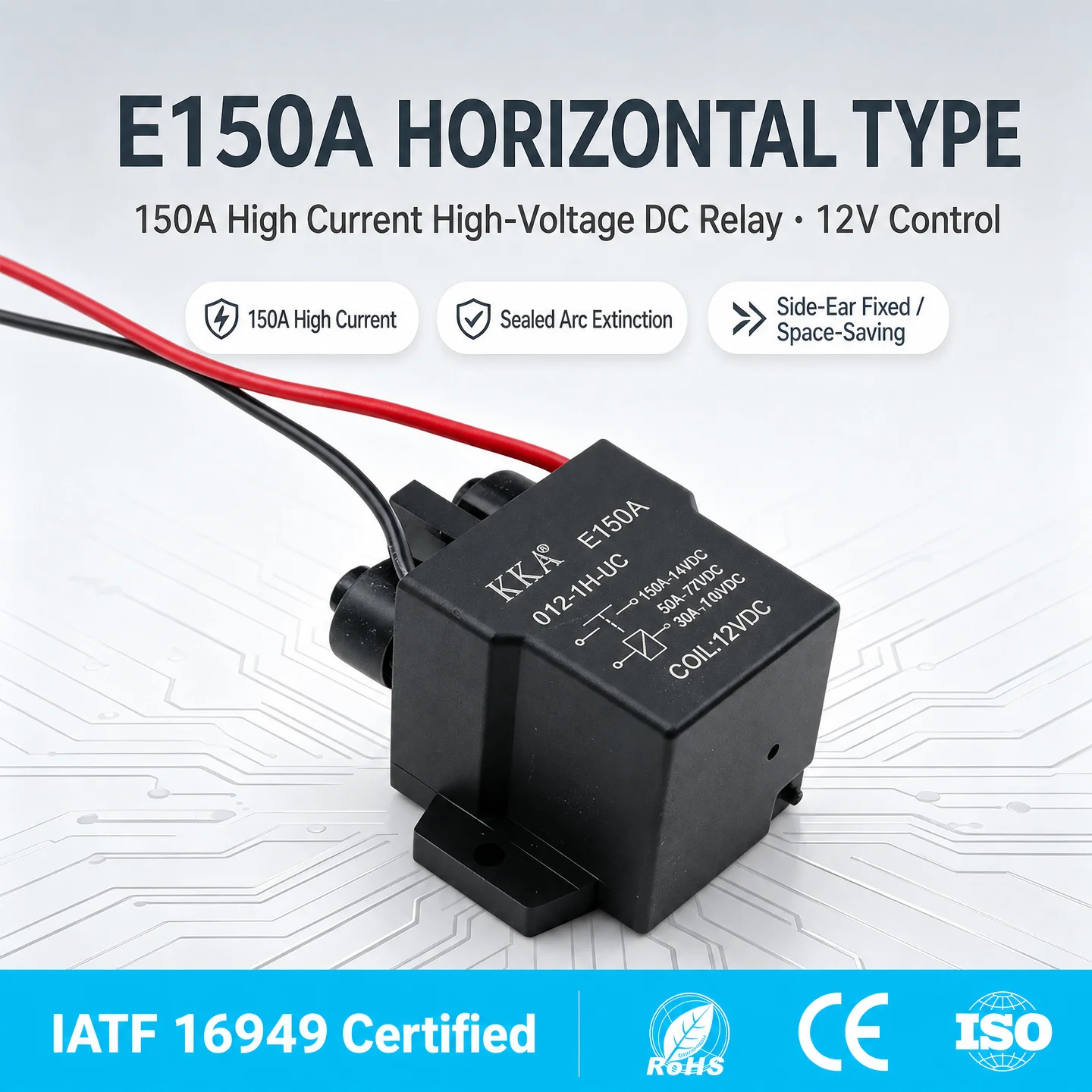 [2pcs/box]KKA-E150 Horizontal Relay High Power Contactor 150A 12V  Automotive Relay for Cars  High Voltage