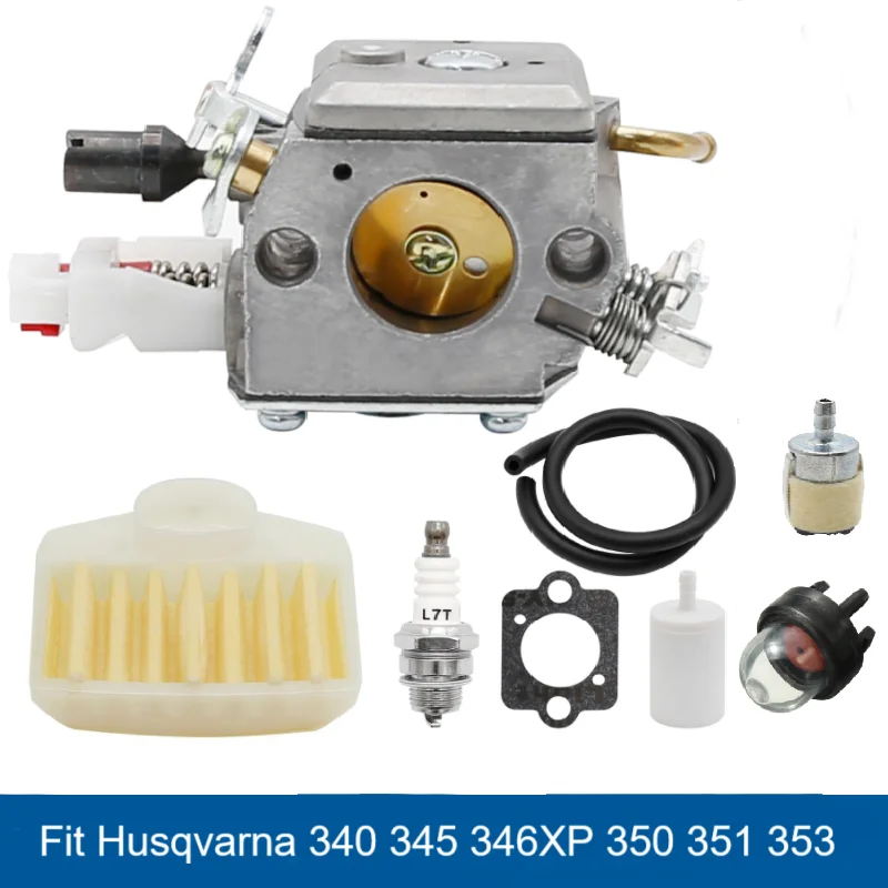 العلامة التجارية المكربن فلتر الهواء خرطوم الوقود رئيس لمبة طوقا ل Husqvarna 340 345 346XP 350 351 353 أجزاء المنشار Zama C3-EL42