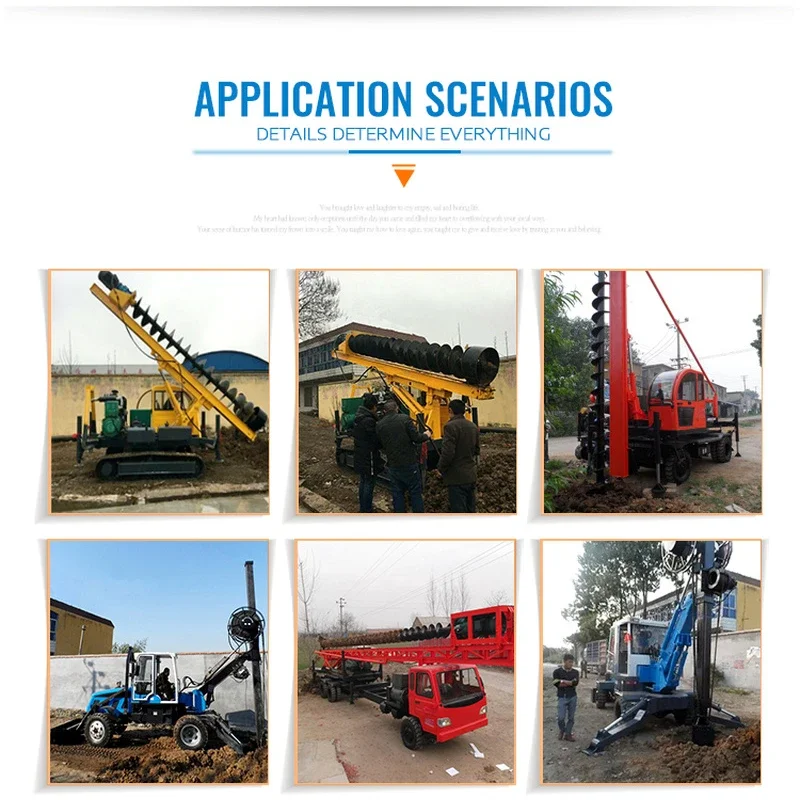 China Supply Hydraulic Solar Pile Driver Machine Crawler Pile Ramming Machine Hydraulic Ground Screw Pile Electric Driver