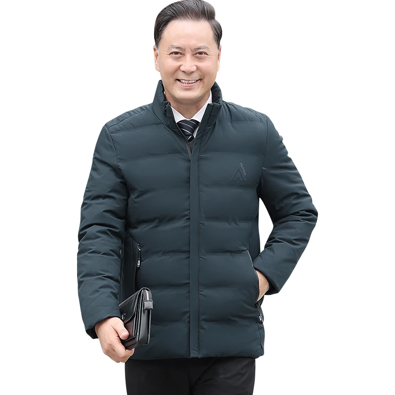 

Winter Cotton Jacket Middle-aged Dad Outfit Coat Men Winter Standing Collar Parkas Cotton Jacket Men's Thick Short Cotton Parkas
