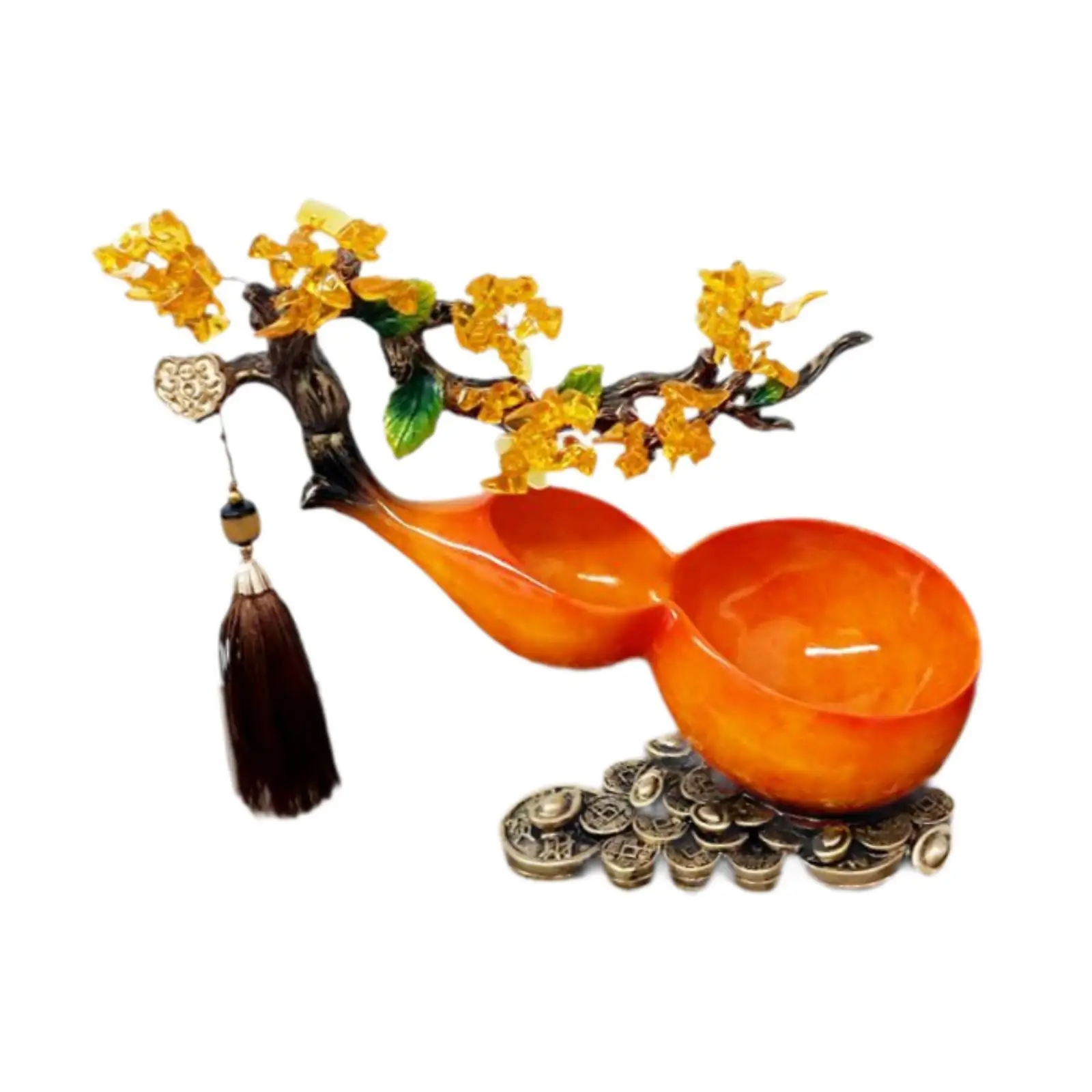 

Gourd Statue HU Lu Figurine Key Storage Rack Ornament Housewarming Gift Resin Sculpture Desktop Decoration for Table Office