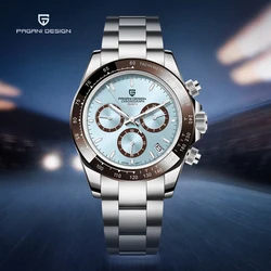 PAGANI DESIGN 2023 Orologi al quarzo da uomo Mens VK63 Cronografo Orologio sportivo da uomo Automatico in acciaio inossidabile Zaffiro impermeabile