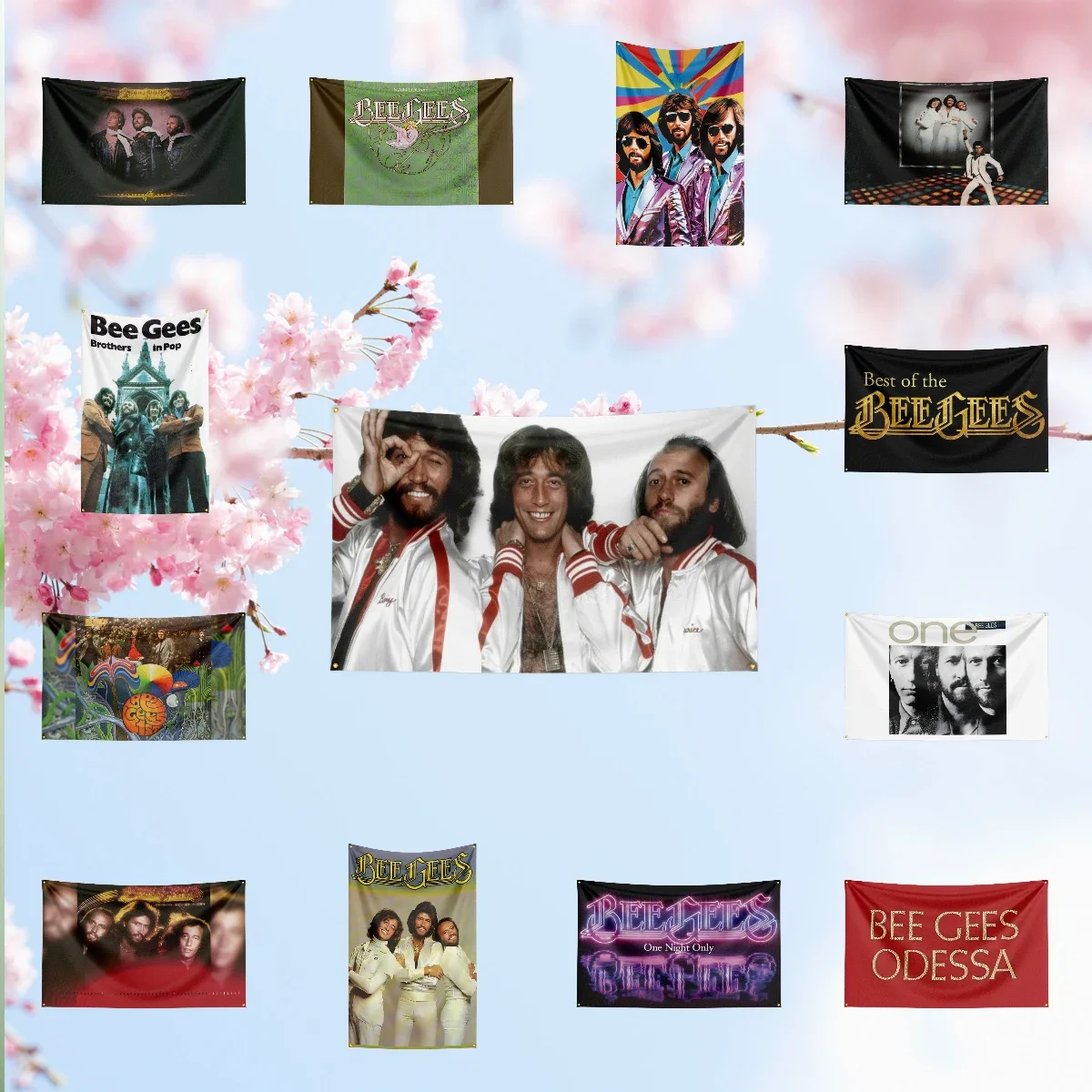 Music BandMusic Band Flag for b-b-e-e g-g-e-e-s Fans Banner campaign gathering gaming room home ornament Decor Tapestry
