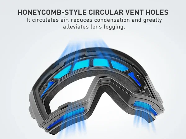 KAPVOE Photochrome Skibrille für den Außenbereich, Winter-Schneesport für Unisex-Schneebrille, UV400, beschlagfrei, magnetische Snowboardbrille – Detail 4