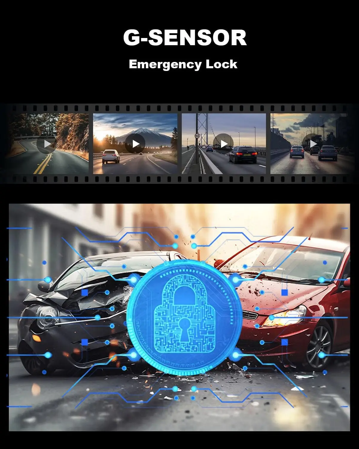 كاميرا مرآة 4K/2K، Starvis2 IMX678 كاميرا مرآة الرؤية الخلفية للسيارة مع بطاقة 64 جيجابايت مع مجموعة الأسلاك الصلبة للكاميرا #6