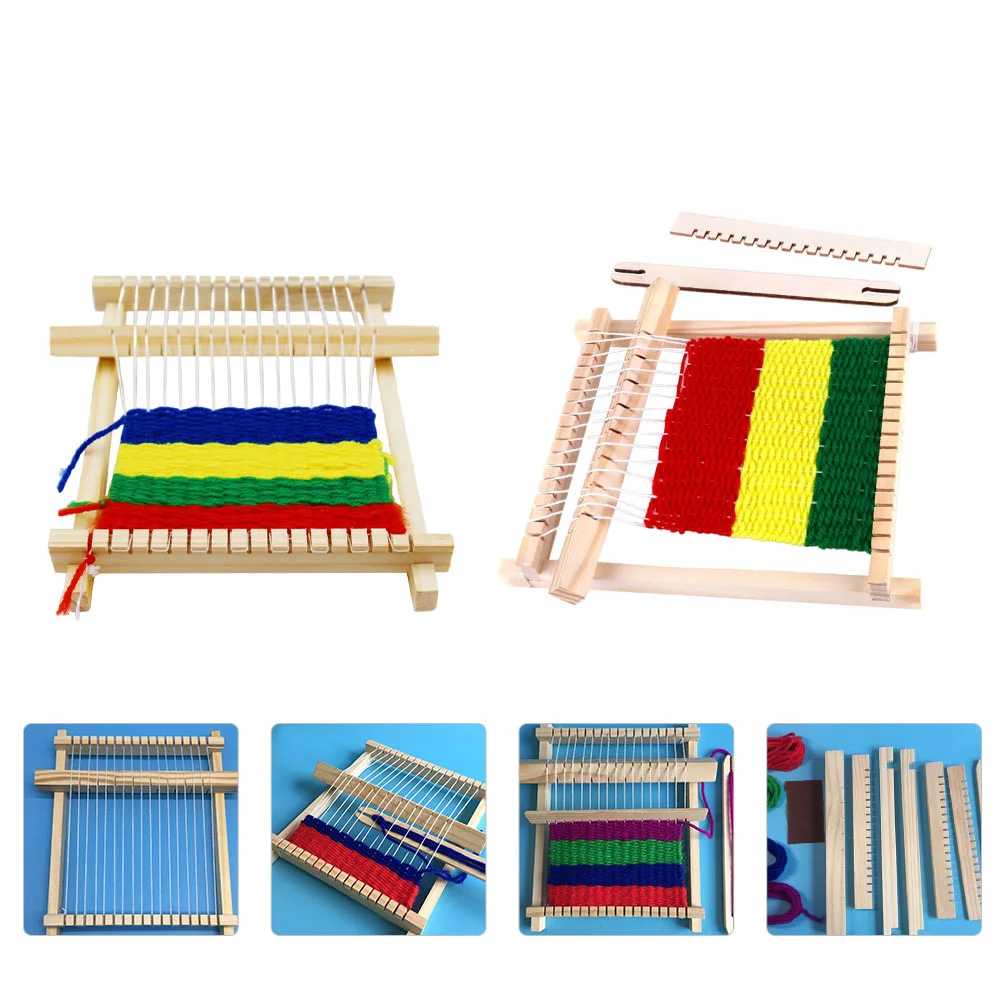 2 Sets Children’s Toys Children's Loom DIY Weaving Machine Yarn Knitting Intellectual Development