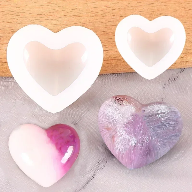 3D Silicone Love Heart Mold Aroma Gypsum Plaster Silicone Mould Home Decoration Party DIY Love Heart Candle Resin Mold