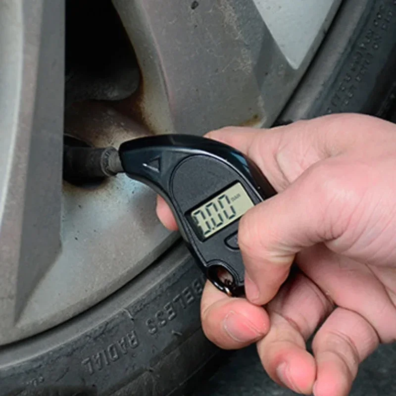 5-100 PSI BAR Digital Auto Wheel Tire Air Pressure Gauge Meter Test Tyre Tester for Vehicle Car Monitoring System ABS Material