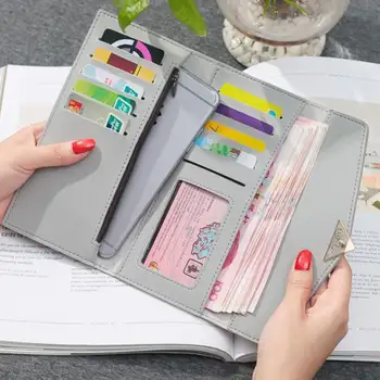 女士長版皮夾 奢華愛心皮夾 女士女孩零錢袋 PU卡包 女用皮夾 手機手拿包 6 最佳銷售 心形皮夾 - №2