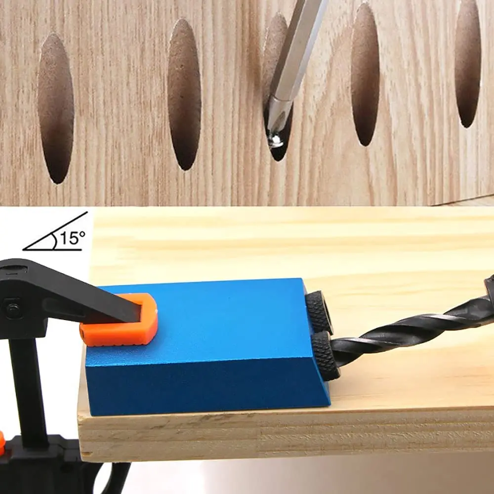 14 Chiếc Túi Lỗ Jig Bộ Khung Gỗ Hướng Dẫn Chung Góc Dụng Cụ Nghề Mộc Định Vị 15 Độ Chế Biến Gỗ Nghiêng Lỗ Đèn 6/8/10Mm