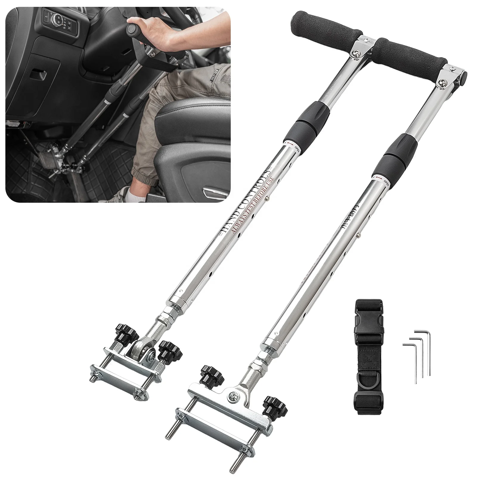 Easy Installation Disabled Handicap Hand Control Car Driving Assist Device Equipment Hand Control For Car