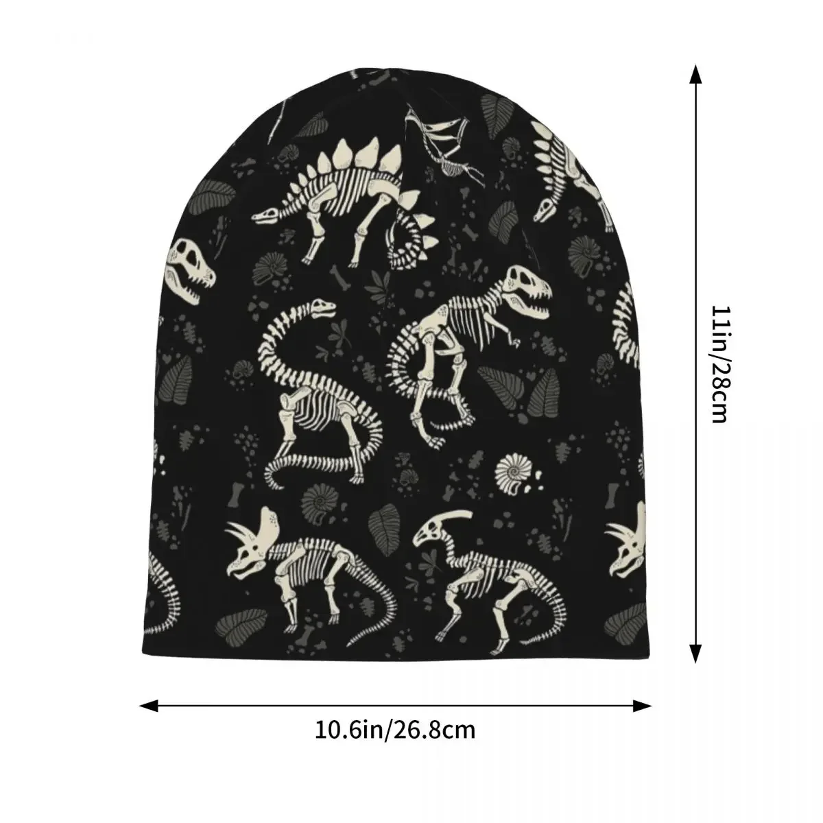 Excavated Dinosaur Fossils Warm Knitted Cap Hip Hop Bonnet Hat Autumn Winter Outdoor Beanies Hats for Unisex Adult