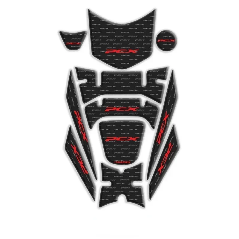 For Honda PCX 125 150 PCX125 PCX150 2018 2019 Motorbike Tank Pad Protector 3D Gel Sticker Decal - 2