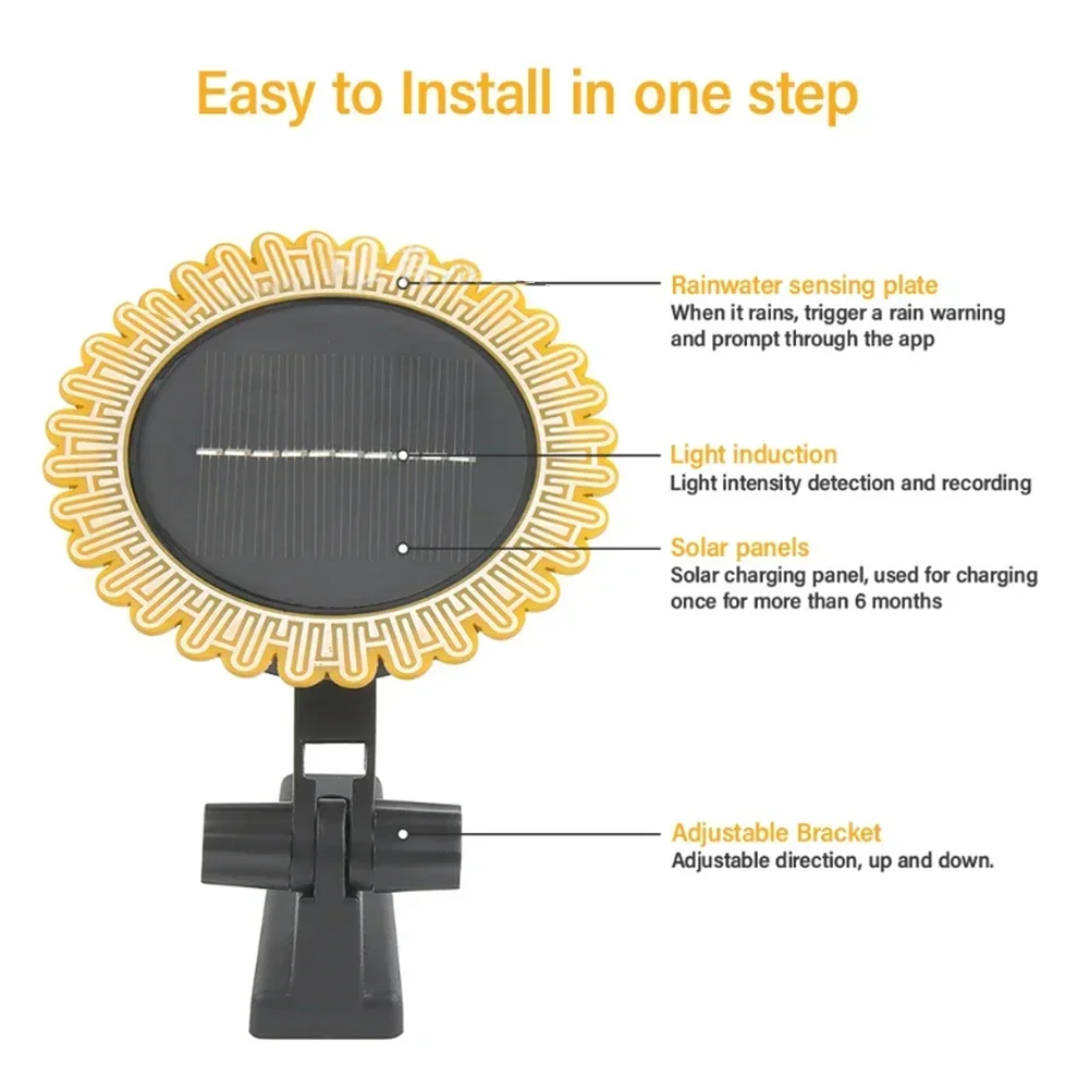 Smart Light Rain Sensor With Built-in Lithium Battery 3.7V/1300mAh For Tuya Smart 2-in-1 For-Zigbee Waterproof Wireless Sensor