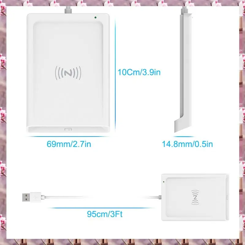 2025 Contact + NFC 2-In-1 Smart Card Reader PC-Linked Dual-Interface Smart Card Reader/Writer Contact PCSC Smart Card Reader,Con