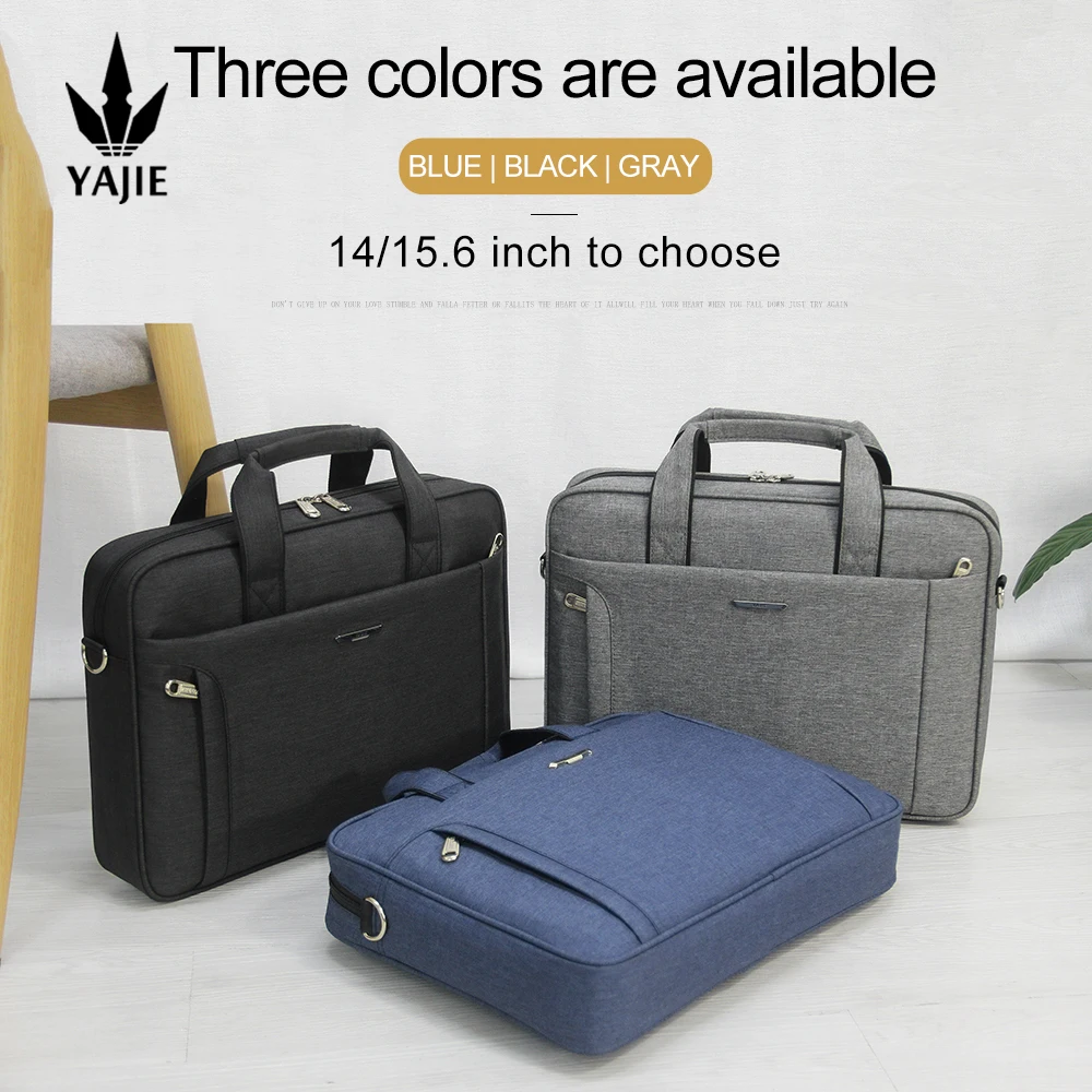 Business men\'s briefcase canvas waterproof large capacity 15.6 inches 14 inches laptop bag document work bag office bag package