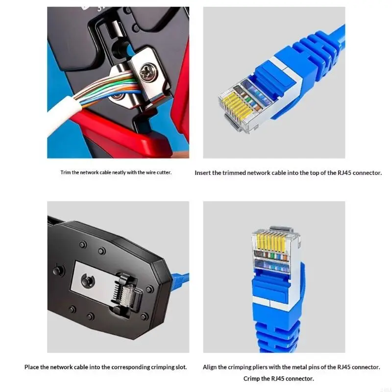 

Wire Stripper And Crimper For Cat6a Cat6 Cat5 8P6P Modular Connector With Clear Scale Marks And Strong Frame