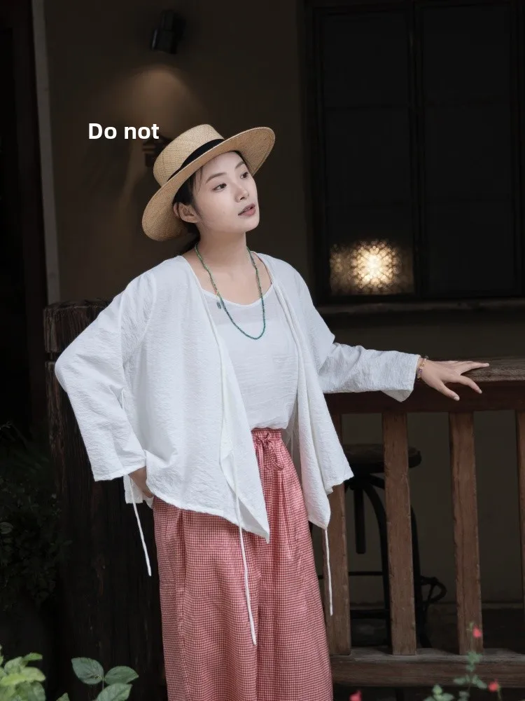 

Artistic Vintage Women's Silk Shirt Cream Color Dry Thread Silk Loose Fit Long Sleeve Cardigan Breathable Skin-Friendly