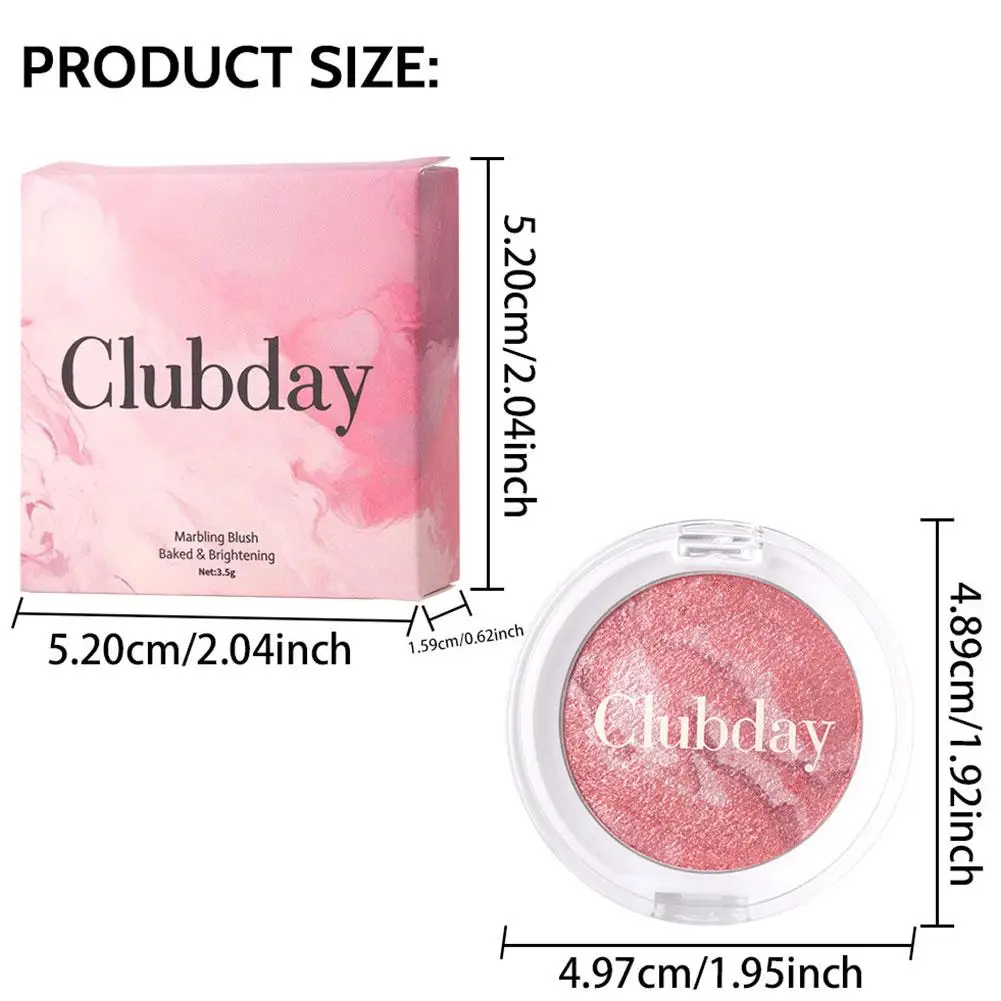 Resaltador de mármol y rubor, paleta de tres colores, colorete brillante, esculpido facial, mejilla radiante de larga duración, maquillaje de belleza diario