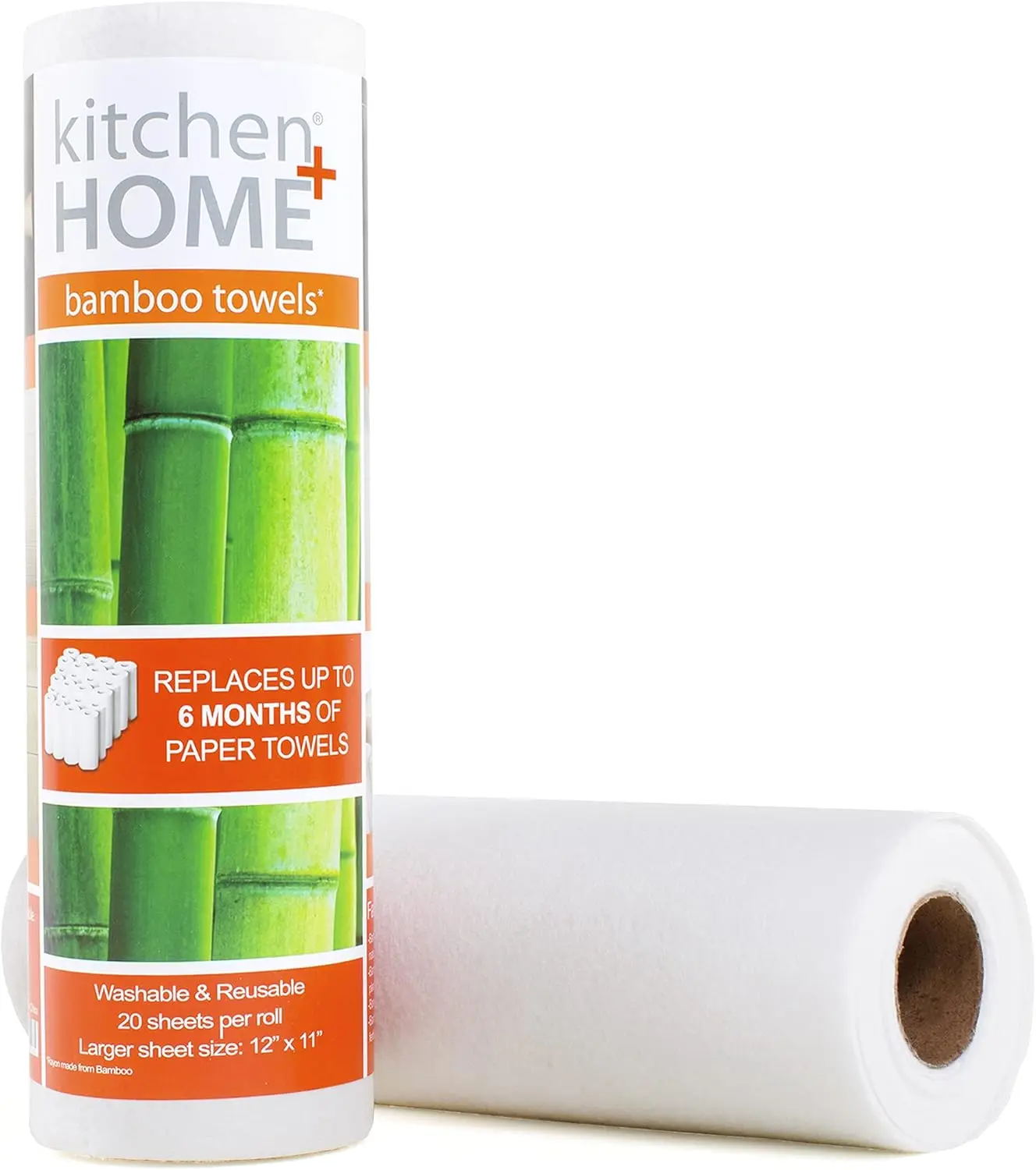 

Heavy Duty Washable Reusable Bamboo Rayon Towels – Eco-Friendly Kitchen Alternative, One Roll Replaces 6 Months of Towels