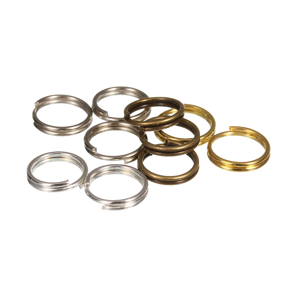 50-200pcs 4-20mm Metal Open Jump Rings Double Loops Split Rings Connectors For DIY Necklace Bracelet Jewelry Making Accessories