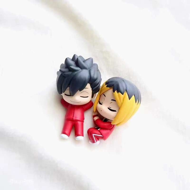 Original capsule toys kawaii Haikyu!! Kageyama Tobio Hinata Shoyo Tsukishima Kei Kozume Kenma Kuroo Tetsuro sleeping figures view 5