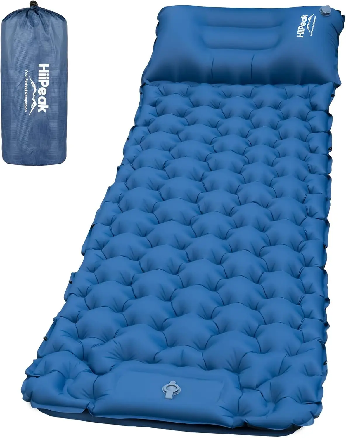 

HiiPeak Sleeping Pad for Camping- Ultralight Inflatable Sleeping Mat with Built-in Foot Pump & Pillow, Upgraded Compact Camping