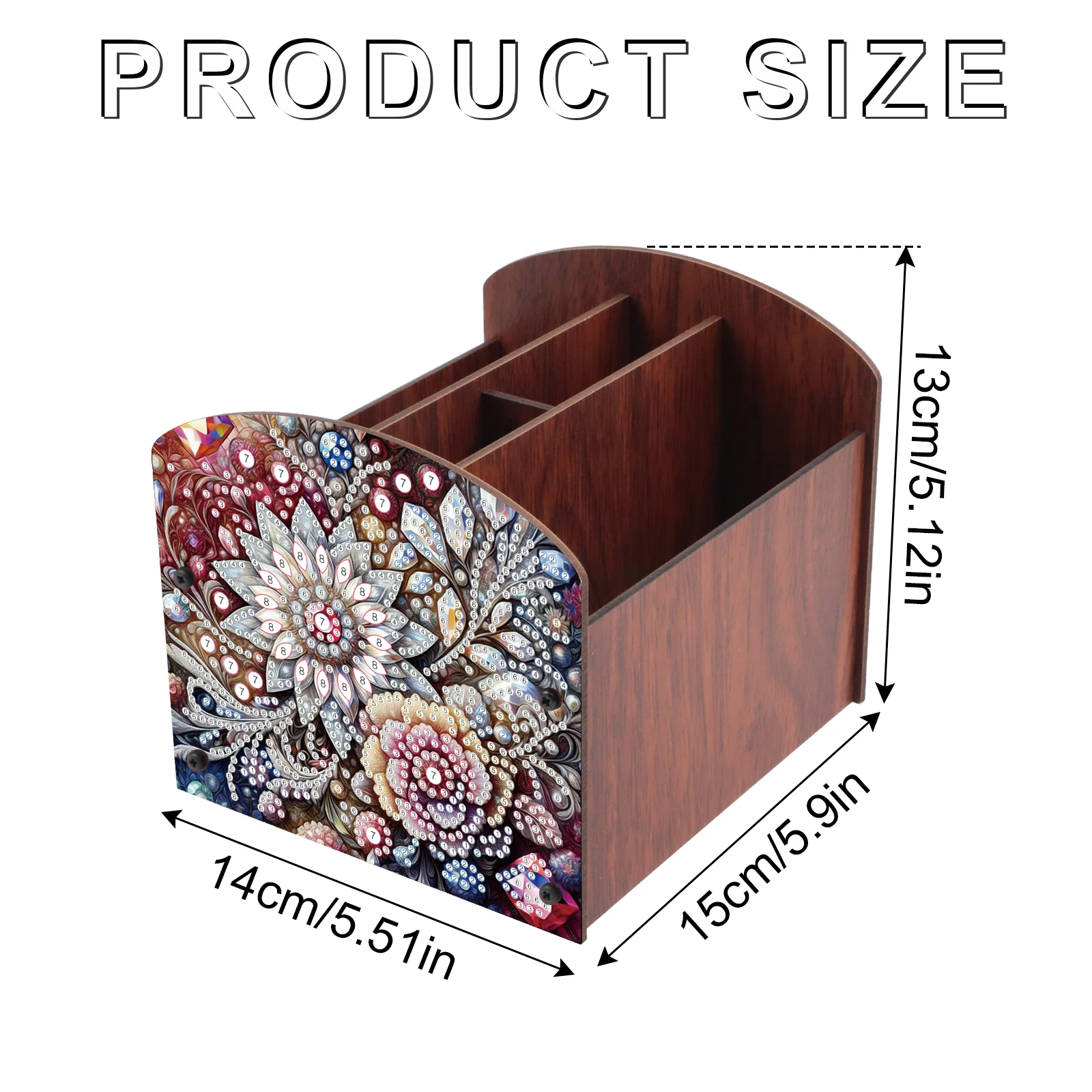 Diamond Painting Organizer Box Kits,Colorful Flower Special Shape Diamond Multi Compartment Storage Box Handmade Home Decor Gift