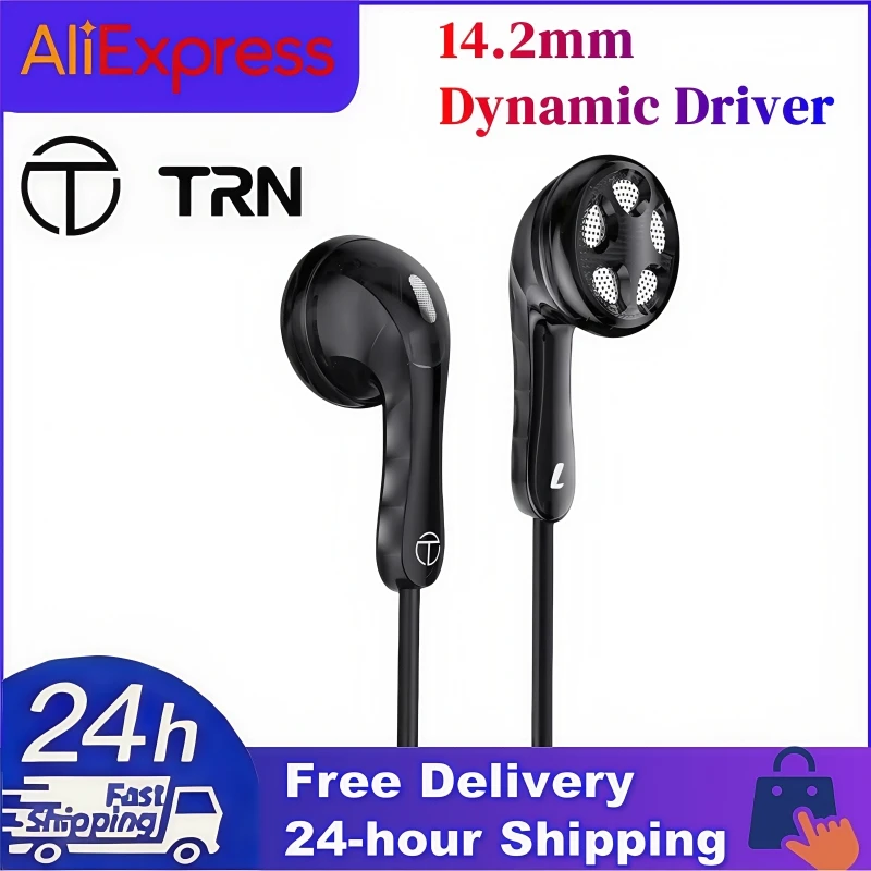 

TRN SEAHORSE HIFI Наушники 14,2 мм Динамический драйвер ПУ + бумажная диафрагма Широкий IEMs