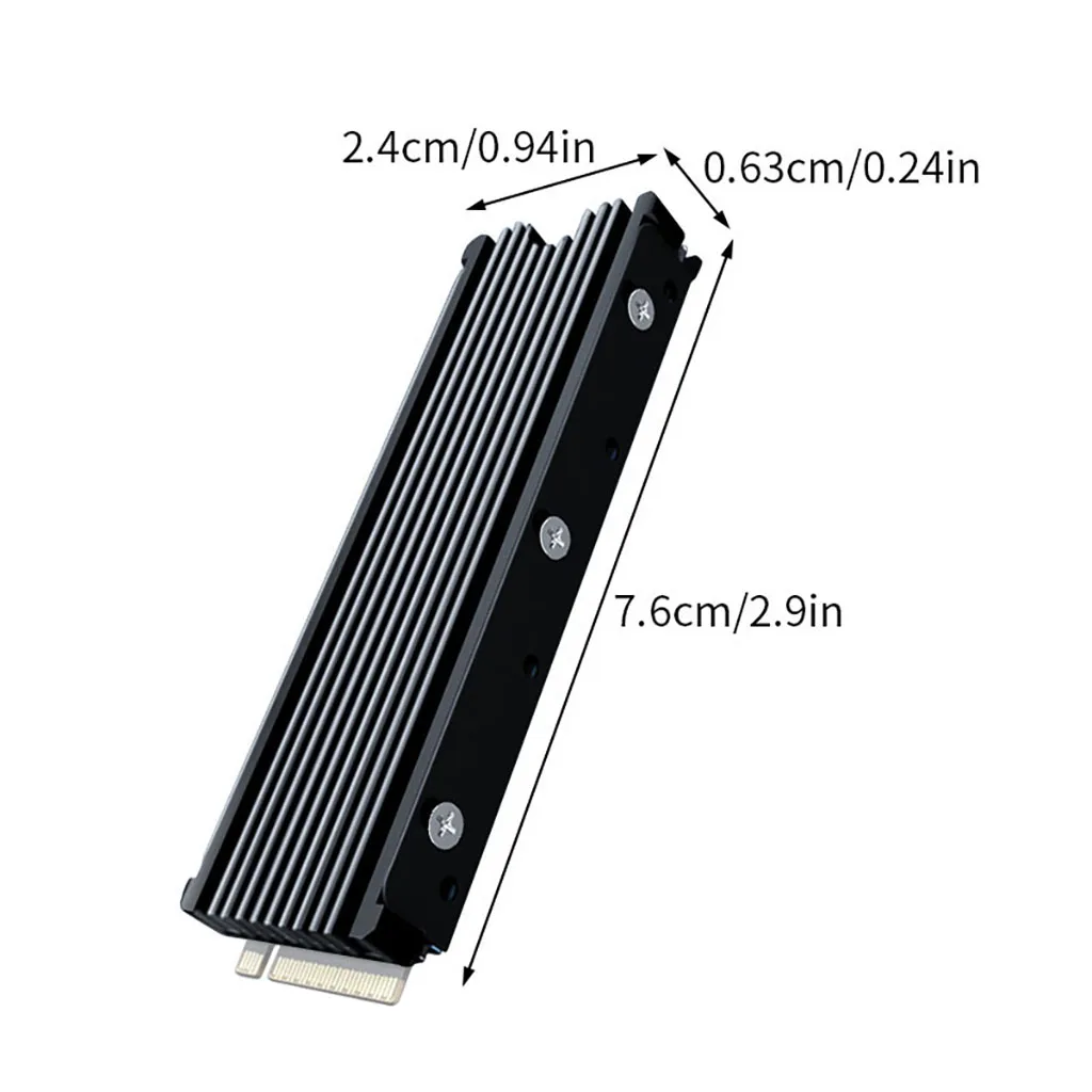 M.2 NVMe SSD Cooler Dual Side Heat Dissipation Air Flow Heatsink Aluminum Alloy For Desktop Gaming PC PS5 M.2 NVMe NGFF 2280 SSD