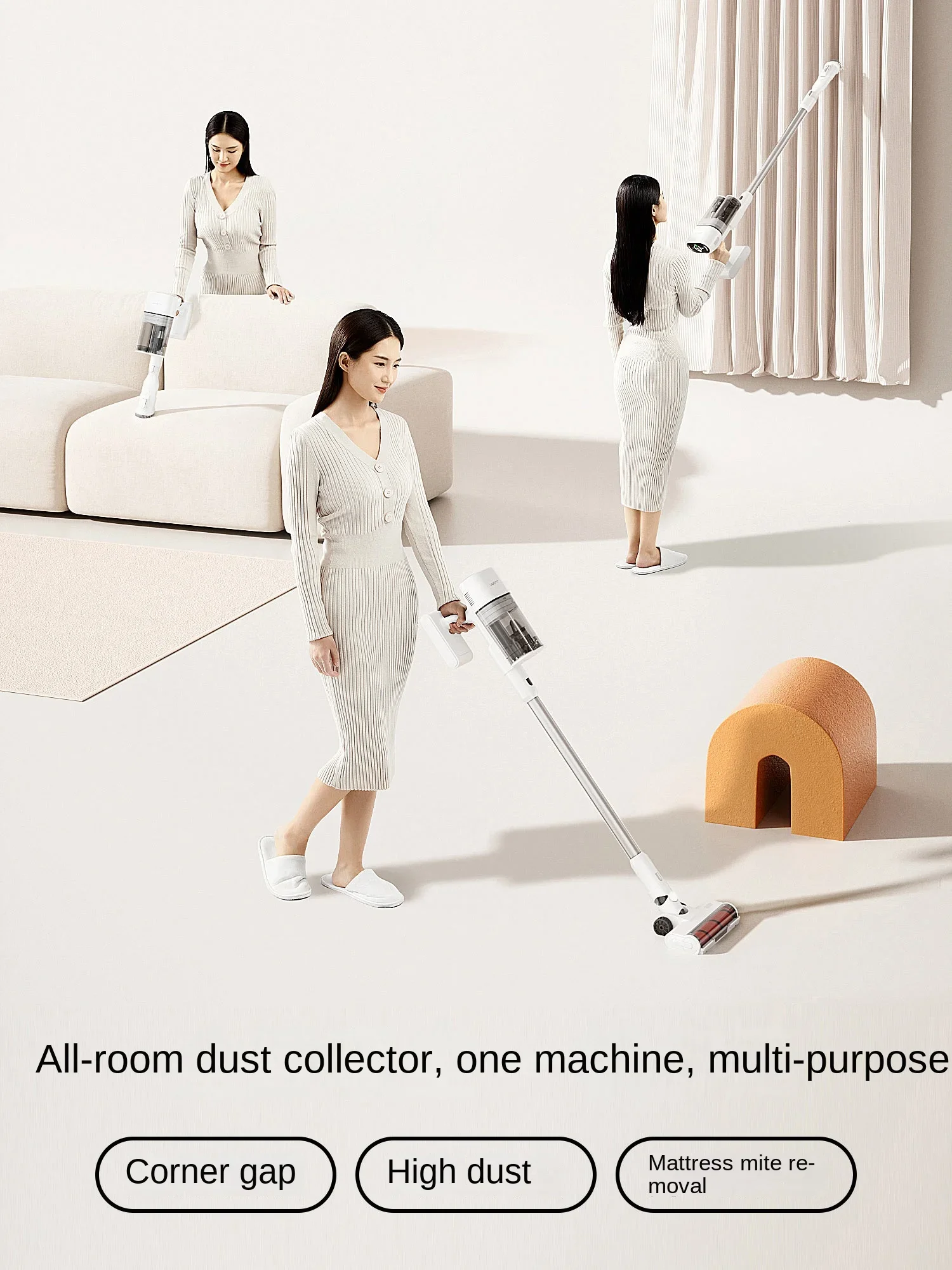 UWANT V80 [White] Vacuum Cleaner Automatic Dust Collection Lazy Household Appliances Large Suction Wireless Vacuum Cleaner