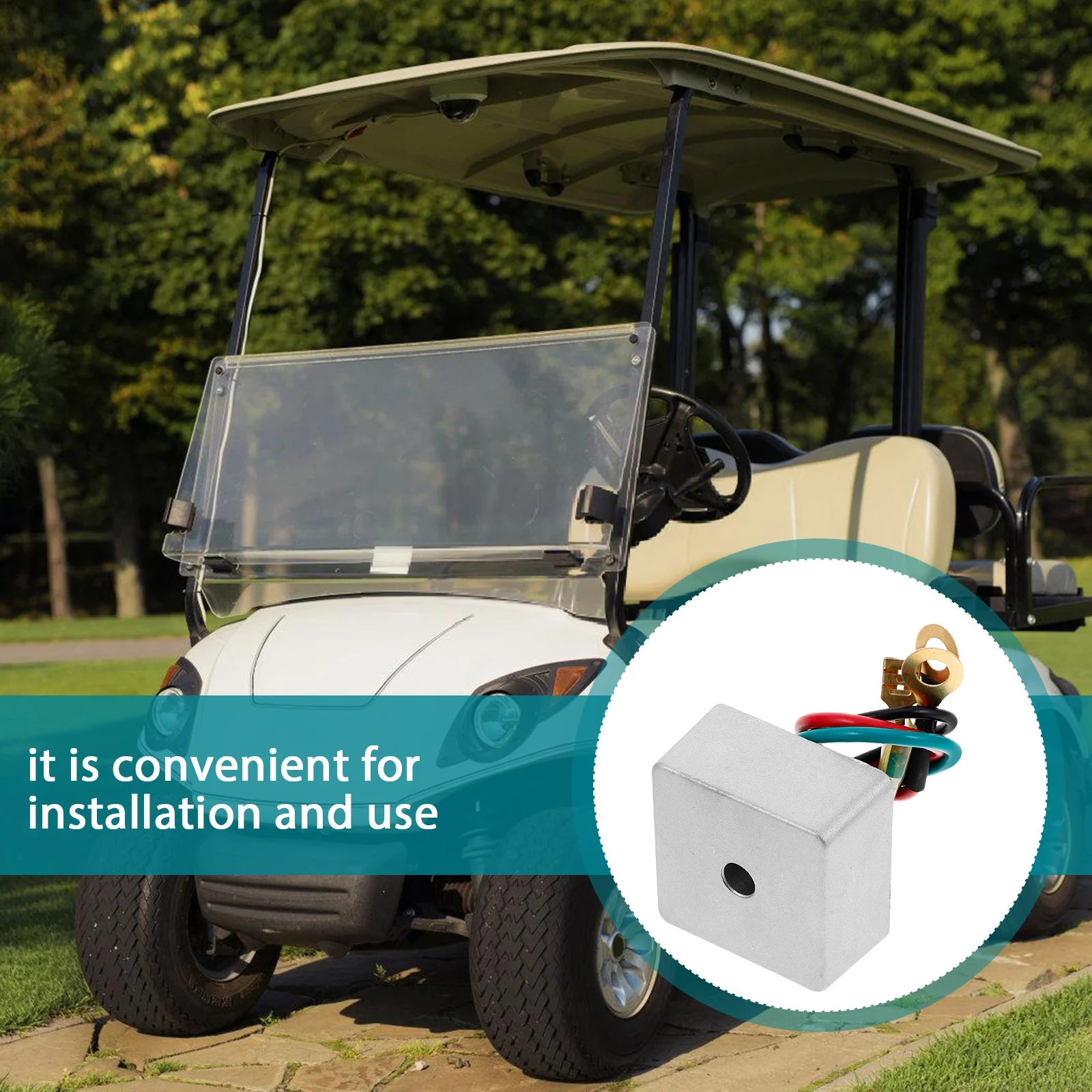 Ezgo عربة جولف الجهد المنظم المعدل سهلة التركيب الجهد المستقر الناتج طويلة الأمد المتانة أجزاء عربة الغولف