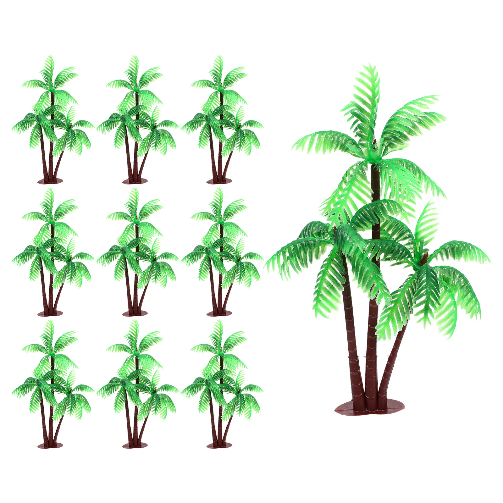 

25Pcs Plastic Miniature Artificial Coconut Palm Trees Tropical Aquarium Cake Party Decoration Palm Trees Fish Tank Decor Tree