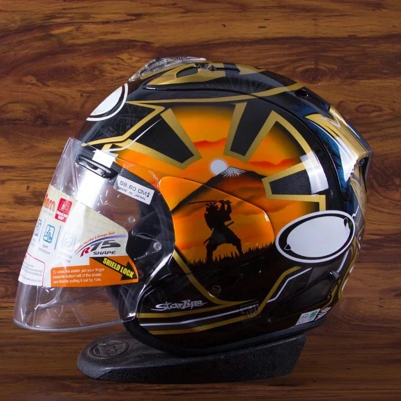 VZ-RAM Pedrosa Samurai Spirit Gold Half Helmet Motorcycle Off-Road SZ-R VAS Helmet Downhill Racing Mountain Cross Casco Capacete