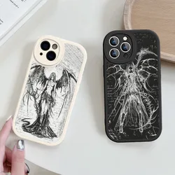 Gothic Girl Sculpture Retro Phone Case Hard Leather For iPhone 15 14 13 12 Mini 11 14 Pro Max Xs X Xr 7 8 Plus Fundas