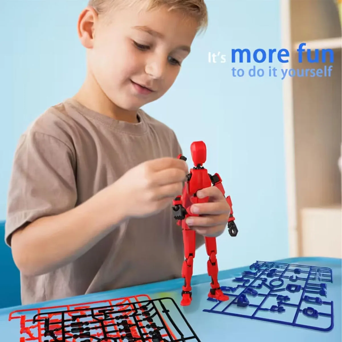 1pc montar articulações robô móvel robô bonecas brinquedos das crianças jogos ao ar livre decorações de mesa presentes brinquedos ornamentos de mesa