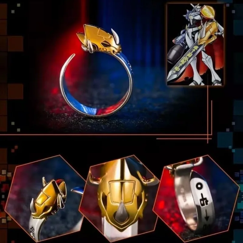 Аниме цифровое периферийное кольцо монстра война серый Мон Металл Garurumon модные аксессуары унисекс ювелирные изделия Модные подарки на день рождения Аниме цифровое периферийное кольцо монстра война серый Мон Металл Garurumon модные аксессуары унисекс ювелирные изделия Модные подарки на день рождения