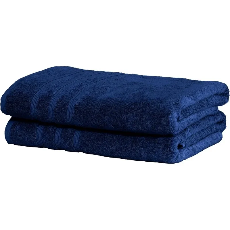 

Luxury Turkish Set of 2 Bath Towels 700 GSM Bamboo Viscose & Aegean Turkish Combed Cotton